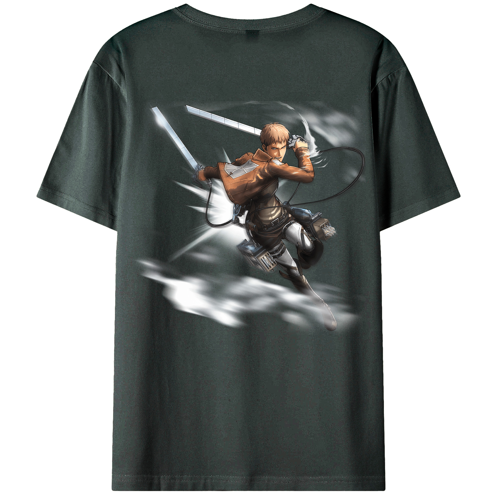 （画像用） 進撃の巨人 ジャン・キルシュタイン Attack on Titan Jean Kirstein 綿100％ メンズ半袖Tシャツ（バックプリント） 通気性